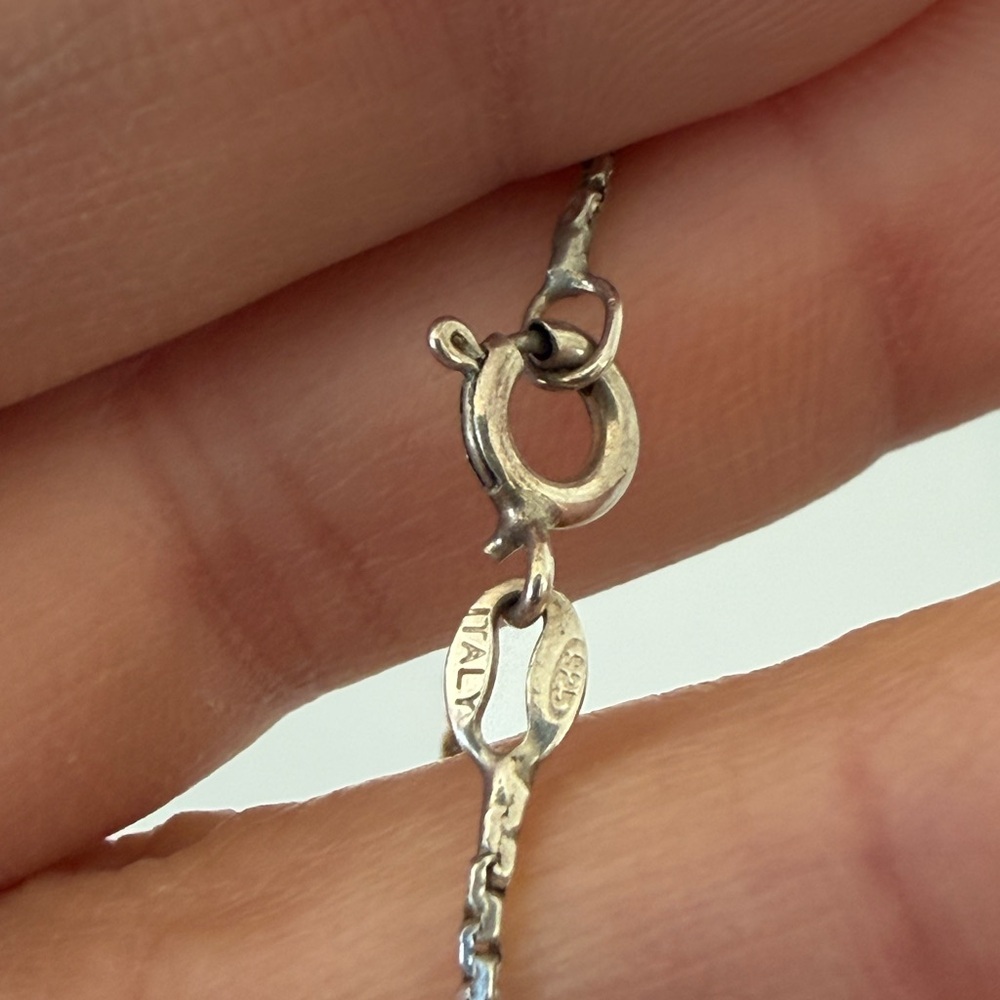 Elegant Silver and Garnet Teardrop Pendant Necklace - Picture 8 of 8